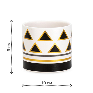 Кашпо 10х9см 0,45л Геометрия I керамика 000000000001225874