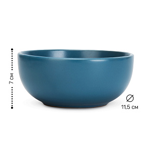 Набор столовой посуды 16 предметов синий матовый керамика 000000000001219906