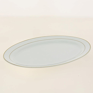 TUDOR Блюдо овальное 30,5см с золотым кантом,TUM12000G 000000000001193738
