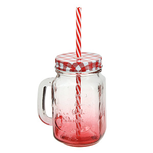 Кружка-банка 400мл цветная M020134/R030205 стекло 000000000001170137