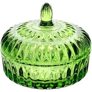 Сахарница 13см ZARIN GREEN иранское стекло 000000000001211340