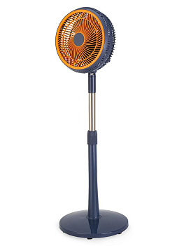 Вентилятор напольный102х25см 220В 35Вт 2скорости режим поворота регулировка наклона регулировка высоты синий пластик/железо с гальваническим покрытием 000000000001227272