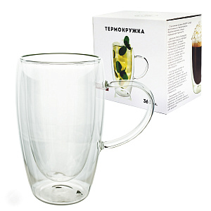 Кружка 360мл ND PLAY с двойными стенками стекло 000000000001212254