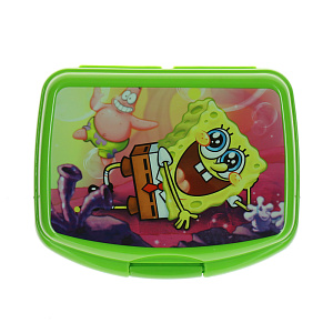 Бутербродница Губка Боб, зеленый, 16.5х13 см 000000000001127626