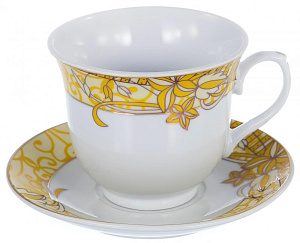 Сервис чайный 13 предметов (чашка 220мл-6шт/блюдце-6шт/чайник/металлический стенд) АВРОРА Шедир ПУ 000000000001188220