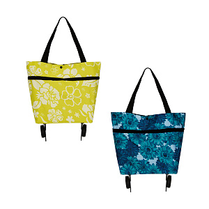 Сумка для покупок на колесах 40х45см Цветы до 10кг на 15л оксфорд 000000000001221832