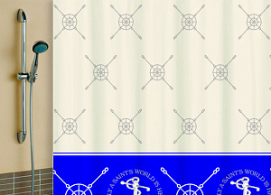 Штора для ванной V-Line, 180х180 см, полиэстер 000000000001022718