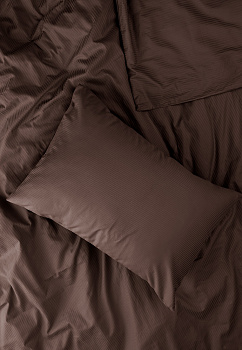 Пододеяльник 145х210см DE'NASTIA коричневый сатин-страйп 3мм хлопок-100% 000000000001215562