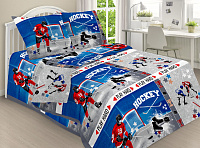 Комплект постельного белья 1,5-спальный DRIVE Хоккей 100%хлопок поплин 110гр/м рисунок 1846 000000000001182647
