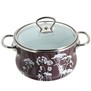 Кастрюля 2л VITROSS Nostalgia Брусника топленый эмалированная сталь 000000000001101623