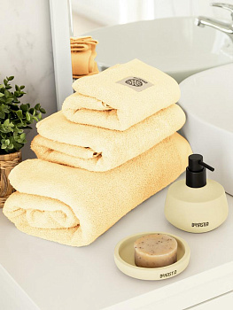 Полотенце 70х130см DE'NASTIA SOFT COLLECTION желтый хлопок-100% 000000000001216101