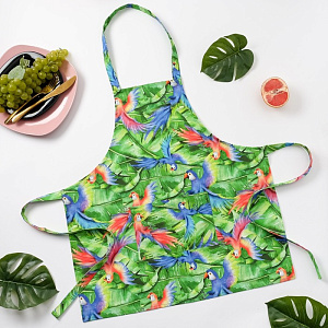 Фартук Этель "Попугай" 65х60см, репс, пл.130г/м2, 100% хлопок 4126987 000000000001200103