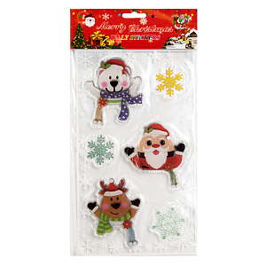 Наклейки новогодние на стекло 15х25см QLPG - 332 000000000001220328