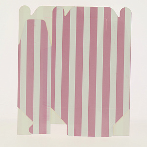 Коробка маленькая 11х14см 6шт розовая полоска R010045 000000000001174065