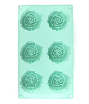 Формы для кексов 28,5х16,7х3см Розы силикон 000000000001216350