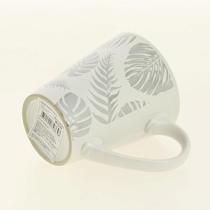 Кружка 330мл LUCKY Тропики белый керамика 000000000001209914