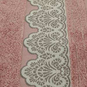 Полотенце 70х130см CLEANELLY Сальвьетта махровое плотность 460гр/м розовый 100% хлопок ПЦ3501-3025,438 000000000001198599