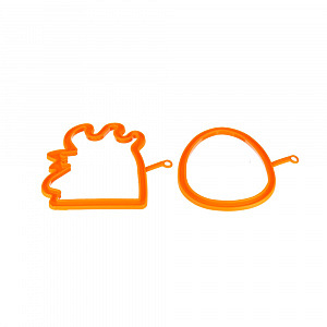 Набор форм для яичницы Мультидом, оранжевый, силикон, 2 шт. 000000000001133601
