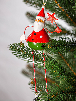 Декоративное украшение Санта/Снеговик с ногами 21х6см MANDARIN железо окрашенное 000000000001209315