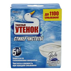 Средство для унитаза Стикер чистоты Морской Туалетный Утенок, 6 шт. 000000000001156903