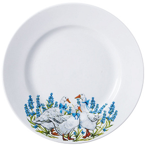 Тарелка фарфор десертная 200 мм супадкий край Гуси,094402 000000000001193474
