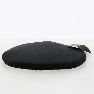 Подушка на стул 31,5см DE'NASTIA круглая бархатная чёрный полиэстер 000000000001208956