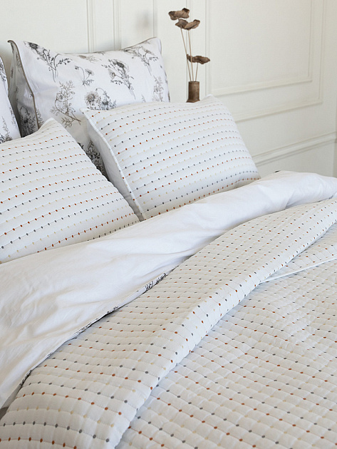 Покрывало 240x260см DE'NASTIA Polka dot белый полиэстер 000000000001230726