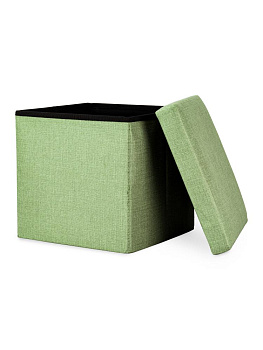 Пуфик складной 30х30х30см куб оливковый рогожка 000000000001226408