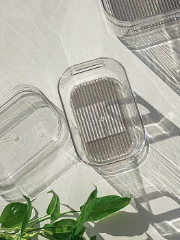 Ящик для хранения 14,5х9,5х6см универсальный с крышкой ПЭТ 000000000001210796