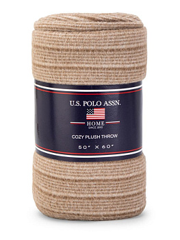 Плед 125х150см HOME страйп плотность 150гр в ассортименте полиэстер 000000000001227165