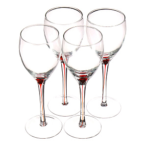 Набор фужеров Drip Red Luminarc, 270мл, 4 шт. 000000000001097077