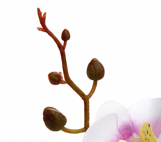Цветок искуственный Орхидея в горшке 25см REAL TOUCH пластик 000000000001217054