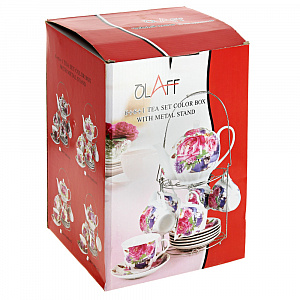 Чайный набор Цветы Olaff, 13 предметов 000000000001170953