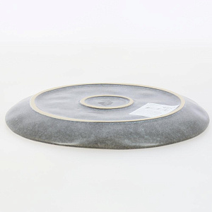 Тарелка десертная 20,5см LUCKY Матовый плоская серый керамика 000000000001211774