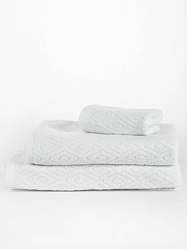 Полотенце махровое 30х60см СОФТИ Ромб белый хлопок 100% 000000000001214680