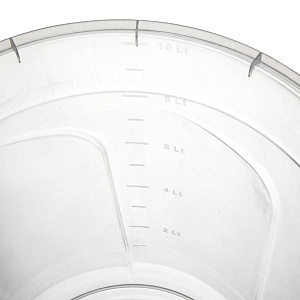 Ведро пищевое 10л 27,5х27,5х26см с крышкой прозрачный пластик 000000000001226449