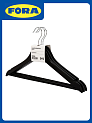 Набор вешалок 3шт 44,5см FORA белая/черная дерево 000000000001215489