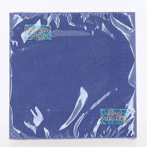 Салфетки бумажные 33х33см 20л 3 слоя NEW LINE DESIGN Синяя тонированная 000000000001214921