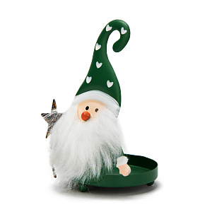 Декоративное украшение Подсвечник Санта с бородой 12х6см MANDARIN железо окрашенное 000000000001209318