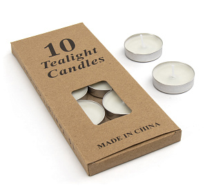 Набор свечей чайных 10шт 000000000001216435