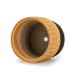 Кашпо 12,5х11см 0,7л Натура черный цемент 000000000001225860