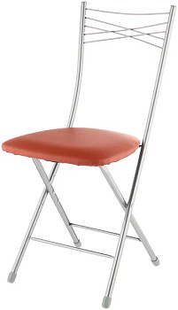 Стул складной 54,5х39,5х89см НИКА допустимая нагрузка не более 100кг коричневый/серый сталь винилискожа ДСП пластик 000000000001175505