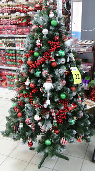 Ель искусственная 190см БИФОРЕС Люкс серебро ПВХ 000000000001214437