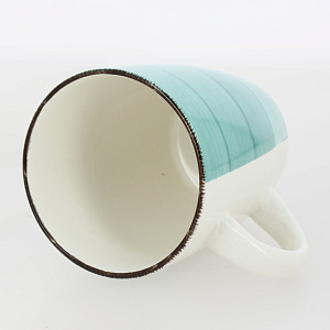 Кружка 360мл КОРАЛЛ Браш мятный керамика 000000000001211065