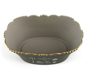 Кашпо 23х13,5х11см Vintage рефленое микс пластик 000000000001216371