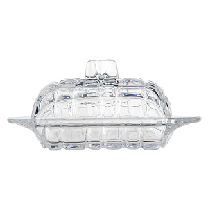 МАСЛЕНКА СТЕКЛЯННАЯ С НОЖОМ.РАЗМЕР=11,17 СМ  (КОР=18ШТ.) 000000000001060804