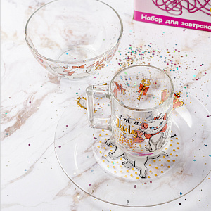 КОШКА МАРИ Набор для завтрака 3 предмета ОСЗ стекло 000000000001208270