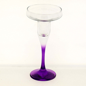 Подсвечник ENJOY PURPLE (1078694) 44021PURPLE SL  с фиолет.ножк.  h=170mm. 000000000001175736