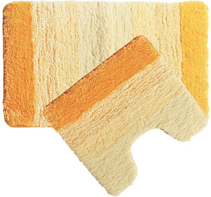 Набор ковриков для ванной комнаты, 50*80 см, 50*50 см, полиэстер, Yellow Gradiente, IDDIS, 551М580i13 000000000001161405