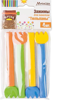 Зажимы для пакетов 4шт 12,5см MARMITON Тюльпаны 000000000001165952